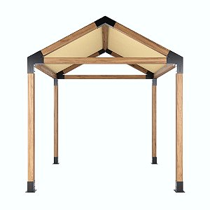 Pergofacil Luxury 3x3m 4" Teto Areia