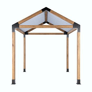 Pergofacil Luxury 3x3m 4" Teto Branco