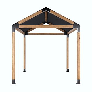 Pergofacil Luxury 3x3m 4" Teto Preto