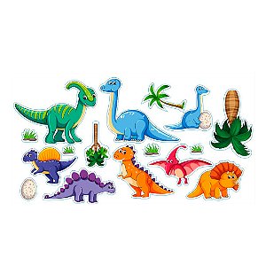 Adesivo Decorativo de Parede Infantil para Quarto de Criança e Bebê - Dinossauros Dino