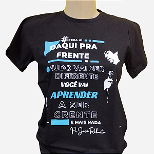 Camiseta Preta Unisex- Daqui pra Frente