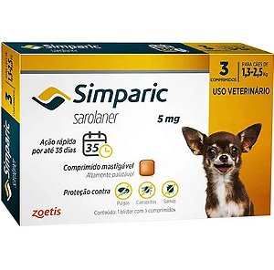 SIMPARIC 1,3 A 2,5KG 5MG C 3 COMPRIMIDOS