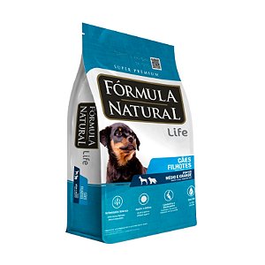 FORMULA NATURAL LIFE SUPER PREMIUM CÃES FILHOTES PORTE MÉDIO E GRANDE