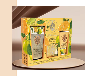 Kit Big Ritual Boboli Citrus La Floretina Creme Mãos + Sabonete Barra + Gel Banho