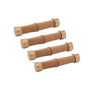 Conjunto 4 Descansos de Talher Bambu Dourado