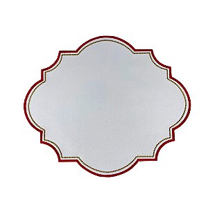 Lugar Americano Branco Clássico Bord Vermelho