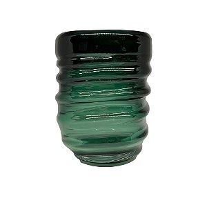 Vaso de Vidro Verde Estilo Murano Pequeno