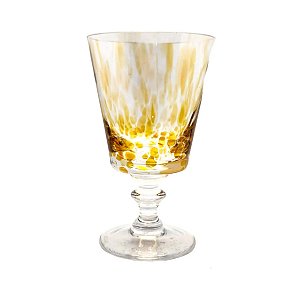 Jogo de 6 Taças Cristal Murano Amarelo