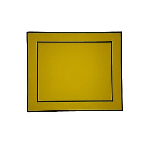 Lugar Americano Minimal Amarelo Bordado Verde Musgo