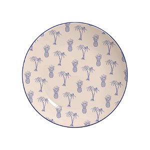 Sousplat Abacaxi Branco/Azul