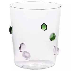 Copo Dots Colors Verde e Rosa 400ml
