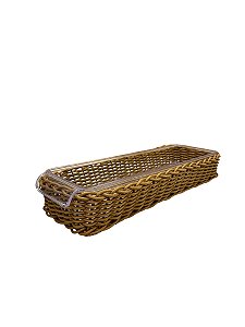Caixa Longa Multiuso Vime 2 pçs (40 cmx10 cm)