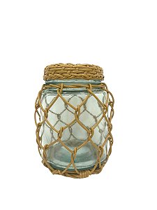 Pote de Vidro M Vime (20cm alt x 13cm diâm)