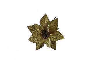 Enfeite Bico Papagaio Dourado 15 cm Natal