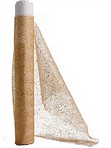 Enfeite Tela Dourada Lantejoula PP 24cm c/ 5M Natal