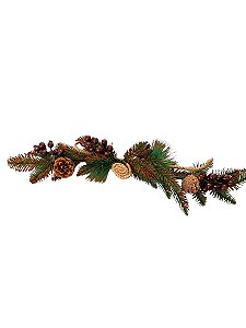 Enfeite Arranjo Rústico Decor Pinhas 55 CM Natal