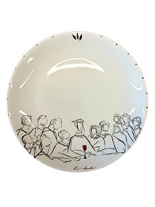 Conj. 4 Pratos Rasos Santa Ceia Com Ouro