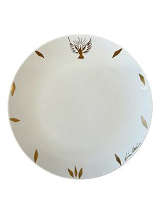 Conj. 4 Pratos Rasos Divino Com Ouro