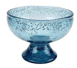 Taça Sorvete Acrílico Bolhas Azul 440ml