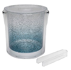 Balde de Gelo Acrílico Azul Bolhas 2,8L