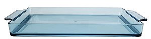 Bandeja Retangular Azul Acrílico 54,5x28,7x4,8cm