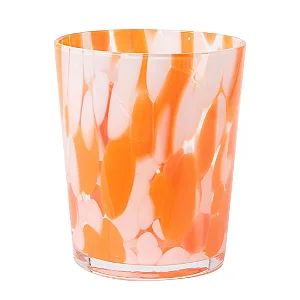 Jogo 2 Copos Vidro Aquarelle Laranja 320ml