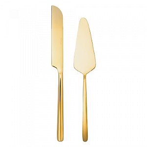 Conjunto 2 Peças Bolo Viena Dourado - Wolff