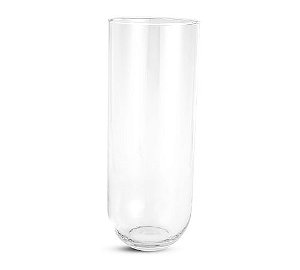 Vaso Decorativo em Vidro Transparente 18x18x47cm