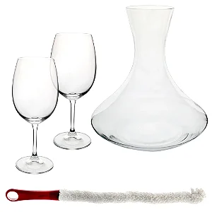 Kit Decanter 4 Peças Vidro Transparente