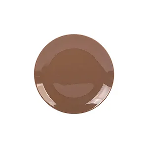 Prato Sobremesa Porcelana 20cm Caramelo Rústico