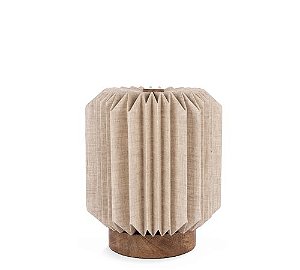 Luminária em Linho e Madeira M