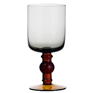 Jogo 2 Taças Vidro Fume e Caramelo 350ml