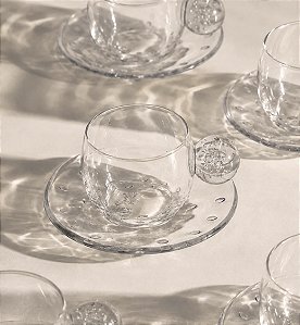 Conjunto 6 Xícaras Café Vidro Transparente