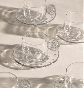 Conjunto 6 Xícaras Café Vidro Transparente