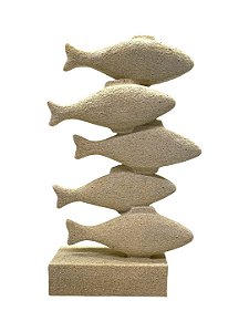 Escultura Peixes em Polirresina