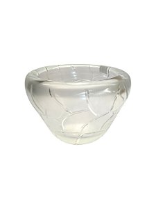 Vaso Vetra Murano Transparente Jateado M 10x15 cm