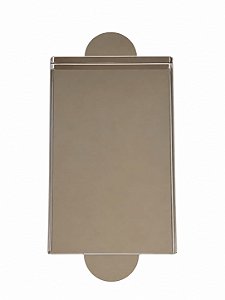 Bandeja Luxo com Alça Inox 38x18,5 cm