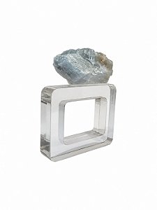 Anel de Guardanapo Pedra Calcita Azul