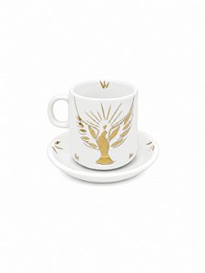 Conjunto 4 Xícaras Café Divino Porcelana