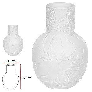 Vaso Decor Porcelana Branco 20,5 alt x 11,5d