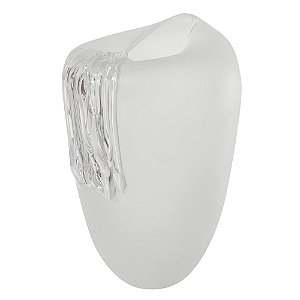 Vaso Vidro Transparente Fosco 27cm 19d