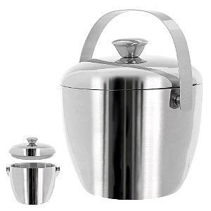 Balde Gelo Inox Classic 1750ml 17,5X16cm C/ Alça E Tampa
