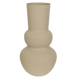 Vaso Metal Texturizado Orgânico Bege 30,2cm 16d