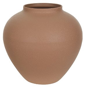 Vaso Metal Texturizado Marrom 26,8cm 28d