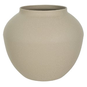 Vaso Metal Texturizado Bege 18cm 21d