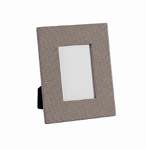 Porta Retrato Cinza Veludo MDF 18,5x23 cm