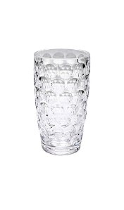 Copo Longo Acrílico Círculos 670 ml Transparente