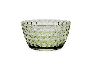 Bowl Acrílico Círculos Verde 14x14x7cm