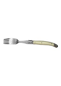 Jogo de Garfos Design Laguiole Inox Cabo Branco 6 Peças YJ0007
