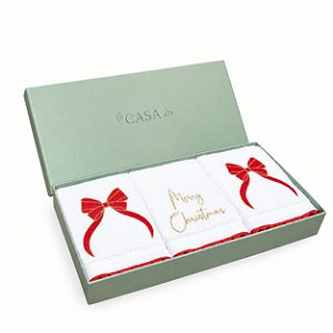 Set Toalha Lavabo Laços Giselle c/3